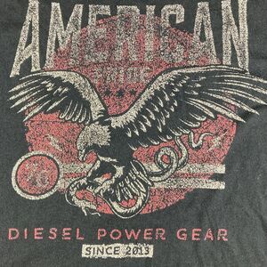 Diesel Power Gear T Shirt Mens 2XL Black Eagle American Graphic Tee